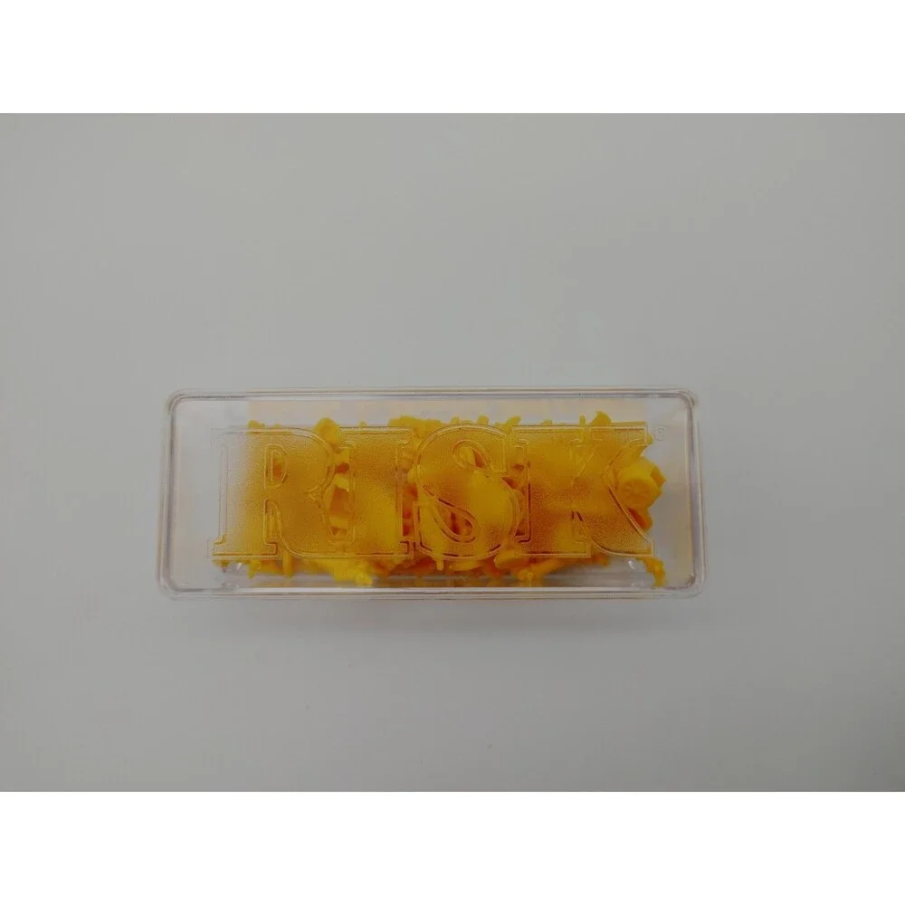 1993 Risk Board Game Yellow Army Pieces Set Mini Soldiers Tanks Cannons 60 Total